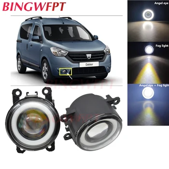 

2x Car Accessories LED Fog Light Angel Eye with Glass len For Dacia Dokker 2013-2015 For Renault Fluence L30 Saloon 2010-2015
