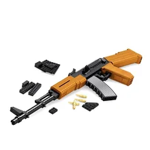 АК 47 блок модель пистолет игрушки для детей Tabanca Военная игрушка реальный размер пистолеты блок строительные сборочные игрушки