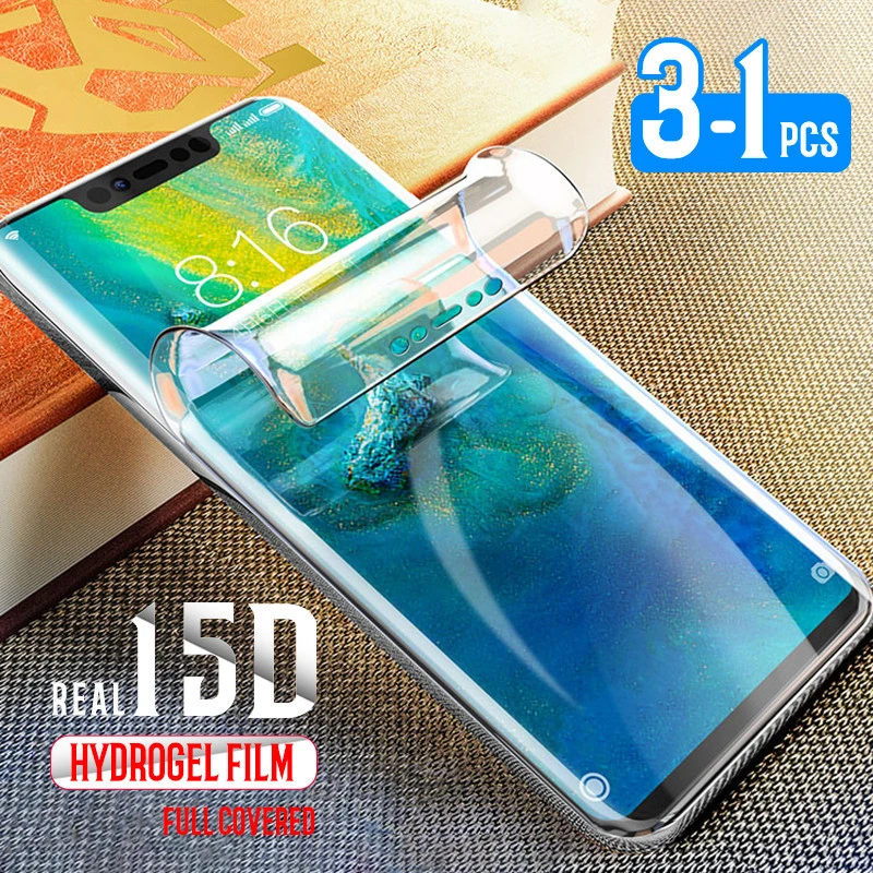 3 1Pcs Protective 15D Hydrogel Film For Huawei Nova 3E 4 5 5i 5T 6
