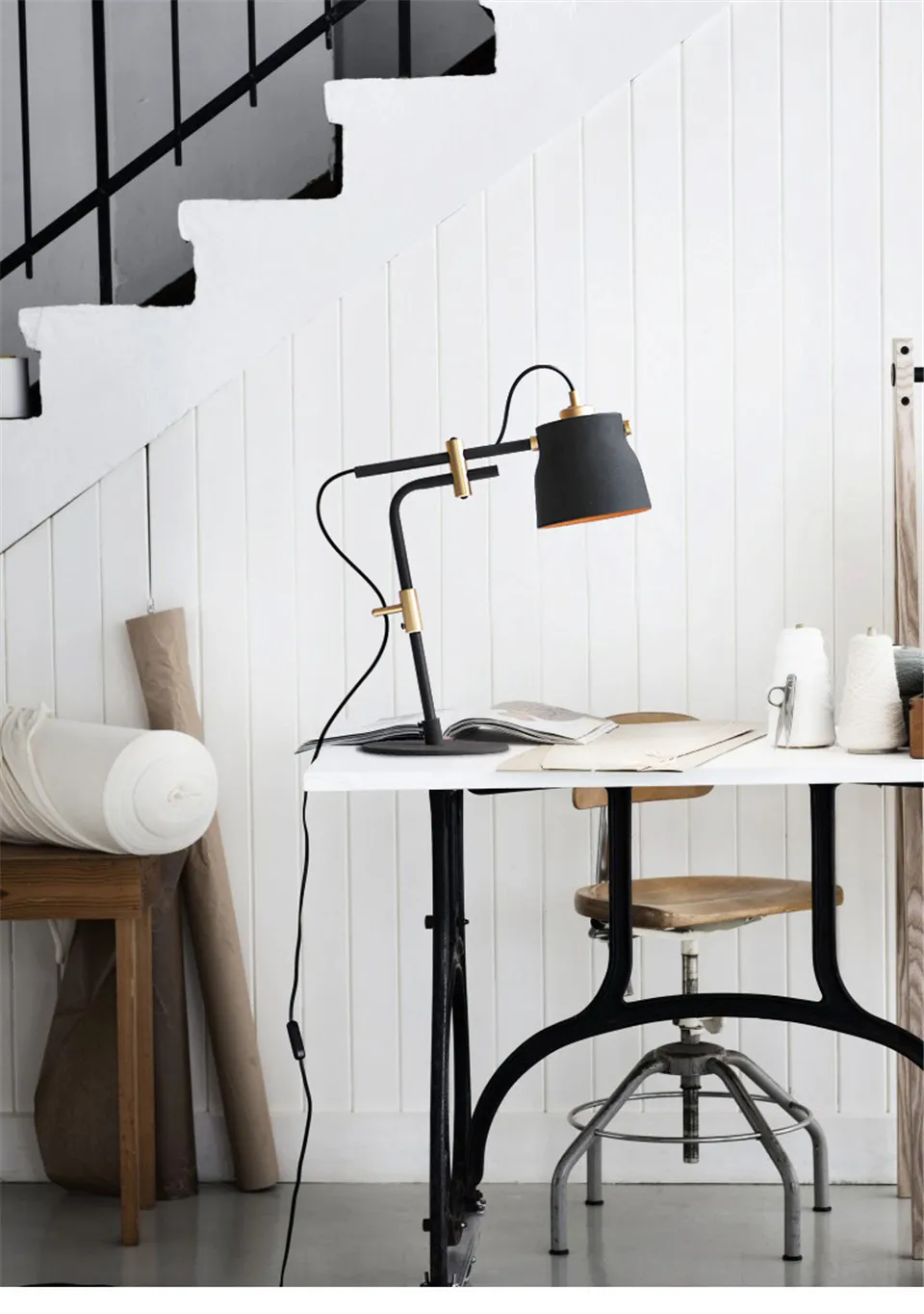 Industrial Iron LED Lights Table Lamp Home Decor Table Light For The Bedroom Bedside Office Studyroom Living Room Cafe Desk Lamp