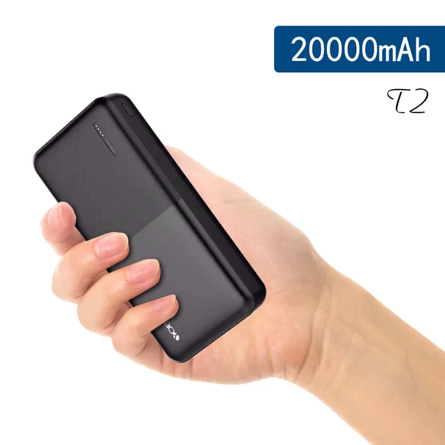 Power Bank 2.1A чехол для быстрой зарядки для iPhone Dual-USB портативный внешний аккумулятор для быстрой зарядки samsung - Цвет: Black for T2