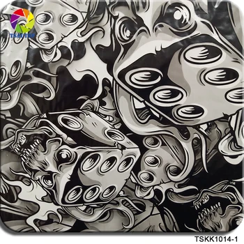 로얄 TSAUTOP 크기 1m X 10m 수로 필름 새로운 디자인 침수 인쇄 비디오 시트 WDF1014-1