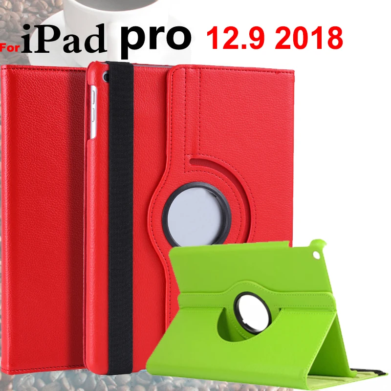 

360 Degree Rotating Case For iPad Pro 12.9 2018 Stand Cover for New iPAD 2018 12.9 Cases Auto Sleep Awake Case A1876 A2014 A1895