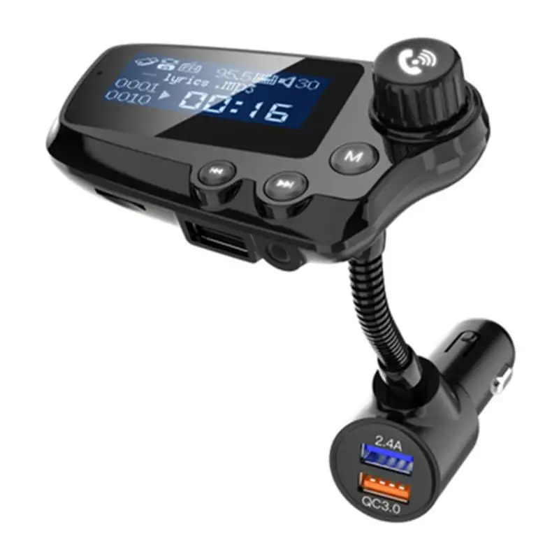 T91 Bluetooth 5,0 fm-передатчик легкость и портативность не занимает места автомобильное USB зарядное устройство MP3-плеер с экраном 1,8 дюйма