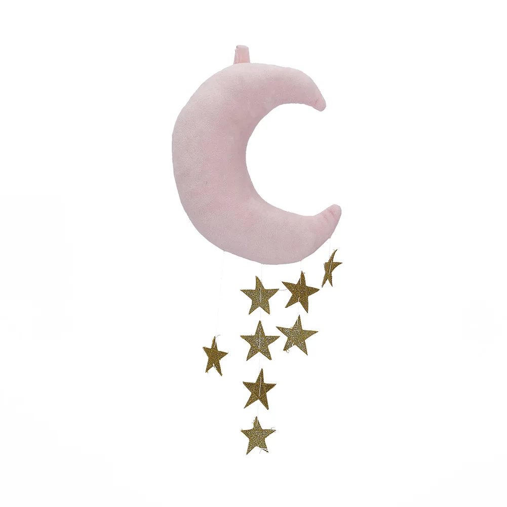 Plush Stuffed Toy Moon Star Wall Hanging Home Decor Kids Nursery 