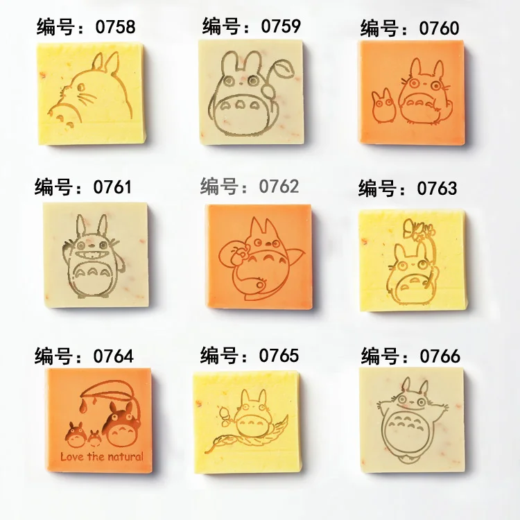 

Free delivery natural manual acrylic soap seal mold seal mini diy free delivery fairy tale totoro pattern plexiglass 4*4cm