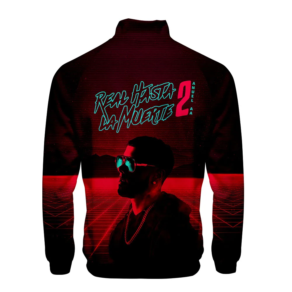 Anuel AA куртки мужские и женские 3d настоящие Hasta La Muerte куртки-бомберы на молнии Мужская мода хип-хоп Уличная одежда пальто свободная одежда