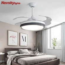 Современные складные потолочные вентиляторы для столовой подвесные вентиляторы светильник s светодиодный потолочный светильник с вентилятором светильник с пультом дистанционного управления ventilador