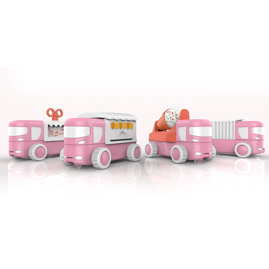 21Pcs Children Assembly Magnetic Toy Car Educational Music Car Building Blocks Set