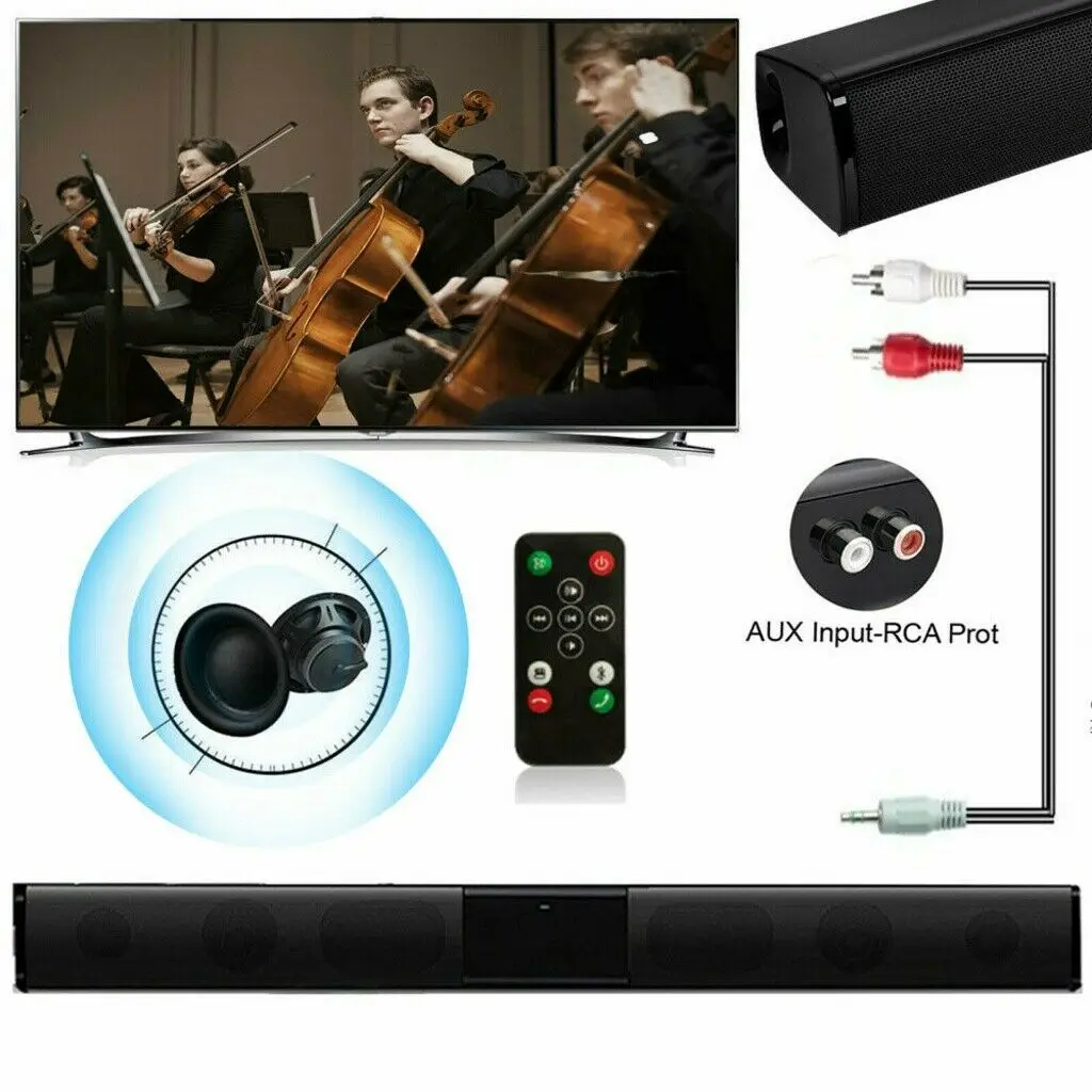 Rsionch домашний кинотеатр Bluetooth саундбар на ТВ супер бас стерео громкий динамик s Саундбар с сабвуфером динамик для ТВ