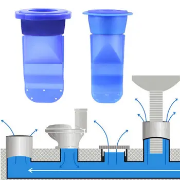 

1Set 40/50 Tube Odor-proof Floor Leak Silicone Core Sewer Water Pipe Draininner D2TD