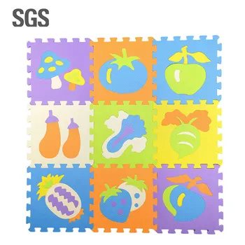 

9 Pcs Splicing Board EVA Fruits Vegetables Pattern Mats Children's Educational Toys Puzzle Crawling Mat For Kids Playmat