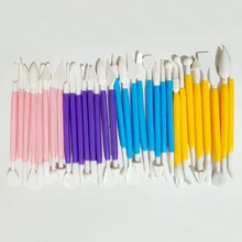 8 шт. помадка инструменты для моделирования торта 8 узоров Кондитерская глина цветок резьба ручка украшения торта инструменты выпечки сахар ремесло форма для торта