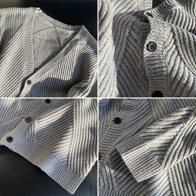 Autumn New Cardigan Men Fashion Solid Color Casual Knit Cardigan Man Sweter Lothes Loose Sweater Jacket Men Sweaters M-2XL Autumn New Cardigan Men Fashion Solid Color Casual Knit Cardigan Man Sweter Lothes Loose Sweater Jacket Men Sweaters M-2XL