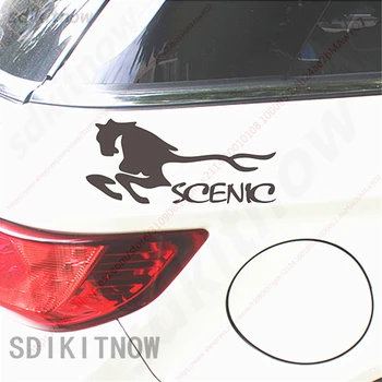 

9x20cm horse Sports Sticker Racing Windows Door Body Decal Car Styling For renault scenic 1 2 3 4 ii iii iv accessories