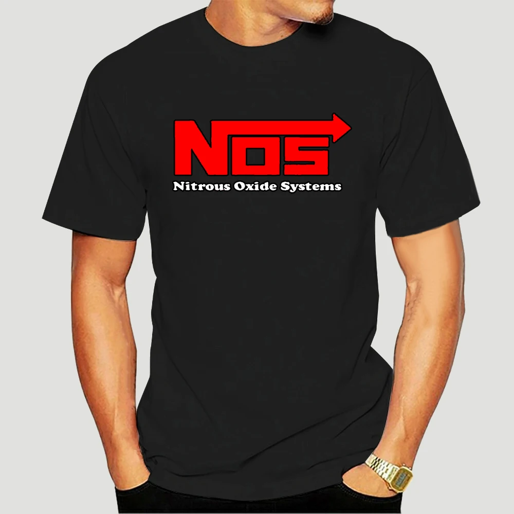 New Nos Nitrous Oxide Systems Red Logo Men'S Black T Shirt Size S To