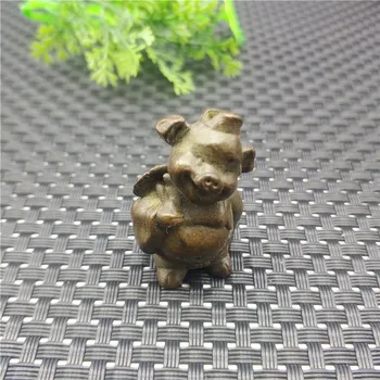 

Pure Copper Zodiac Pig Ornament Tea Pet Tea Set Nine Foot Rake Tea Ceremony Accessories Creative Zhaocai Pig Bajie Decoration