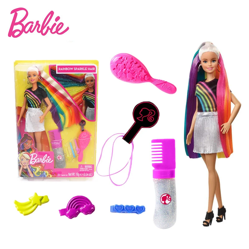barbie doll glitter hair