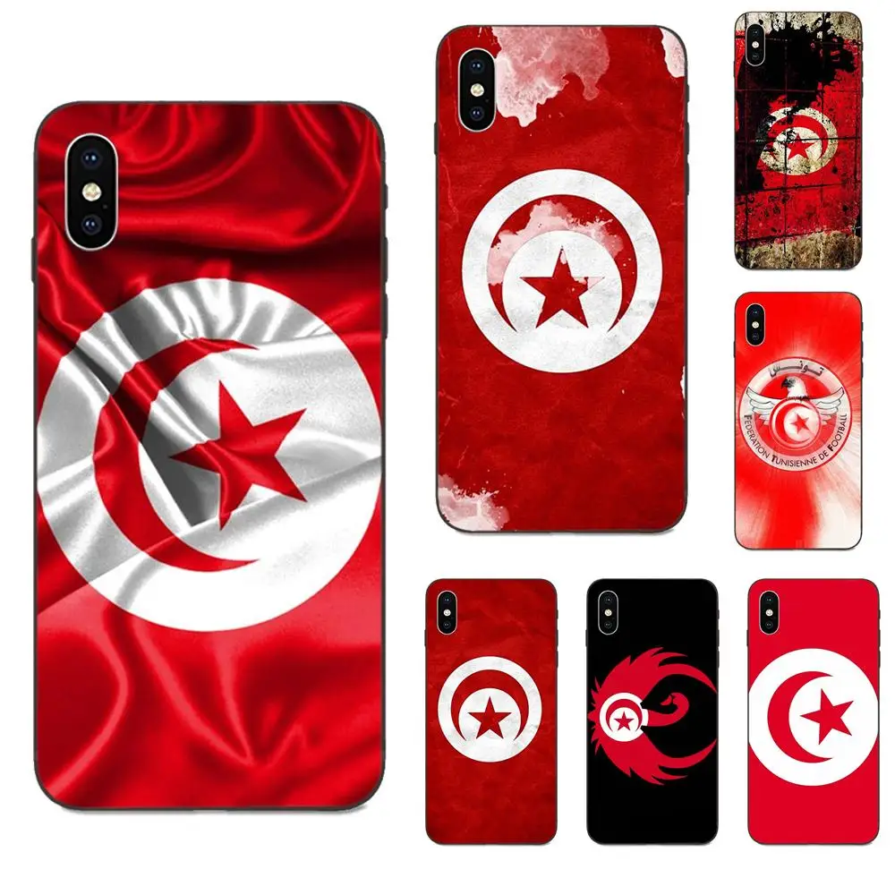 

For Apple iPhone 4 4S 5 5S SE 6 6S 7 8 Plus X XS Max XR New High Quality Multi Colors Phone Case Flag Of Tunisia