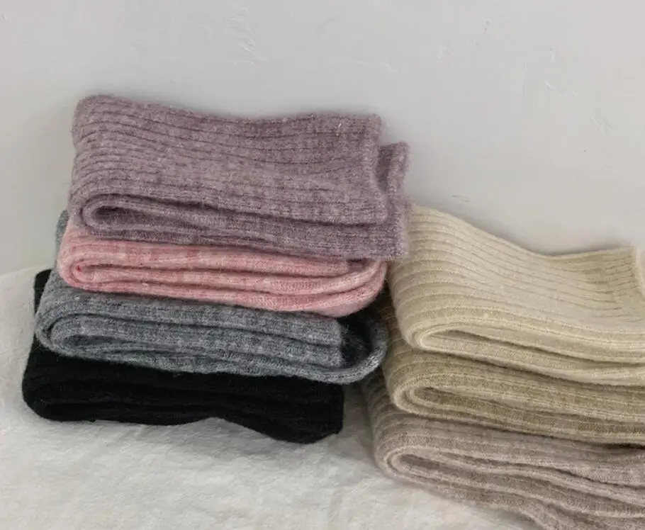 Зимние женские теплые шерстяные кашемировые зимние носки Wamer, бесшовные махровые сапоги, мужские носки для сна