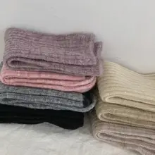 Зимние женские теплые шерстяные кашемировые зимние носки Wamer, бесшовные махровые сапоги, мужские носки для сна