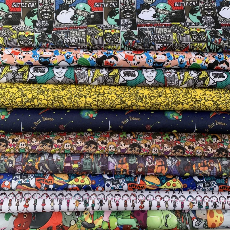 

1 yard cartoon print rubber bottom oxford fabric for handmade DIY table cloth T778