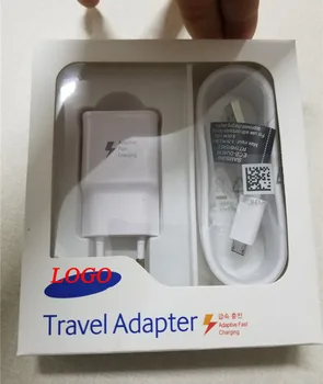 

10pc For S6 S7 Edge Note4 AAAA Quality Fast Charging US EU plug Travel adapter Wall Fast Charger +1.5M Micro Usb Data Cable