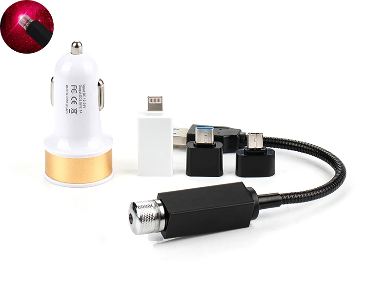 One Set RED Светодиодный светильник USB для автомобиля на крыше, ночник, светильник, декоративный светильник USB, проектор - Испускаемый цвет: One Set RED