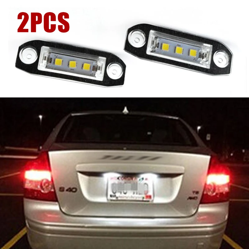 

2Pcs Led License Plate Light For Volvo S80 Xc90 S40 V60 Xc60 S60 C70 V50 Xc70 V70