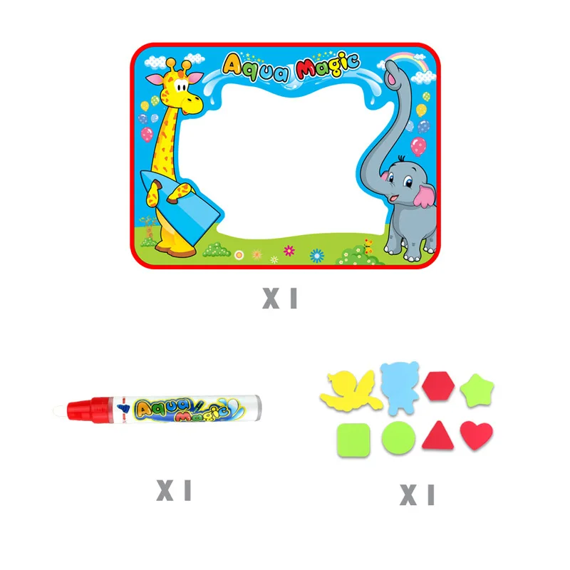 72x52cm Игрушки для рисования водный коврик для рисования 72*52 см доска для рисования и письма каракули с волшебной ручкой Нетоксичная доска для рисования с игрушками для детей - Цвет: 72x52cm