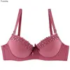 Trufeeling Sexy Lingerie Unlined Push Up Embroidered Bra Female Gather Lingerie A B C Cup Solid Brassiere Sexy Plunge Bra 36-42 ► Photo 1/6