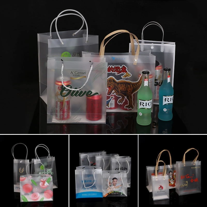 Custom Upright Clear Tote Bags