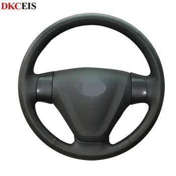 

Hand-stitched Black Soft PU Artificial Leather Car Steering Wheel Cover for Hyundai Accent 2006-2011 Getz (Facelift) 2005-2011