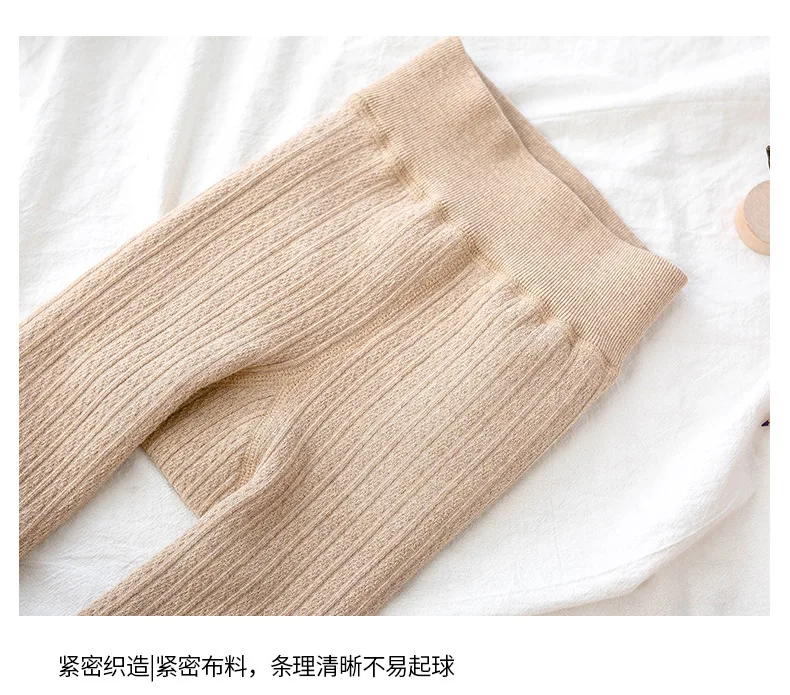 Autumn winter plus velvet thickening children pantyhose kids baby girls tights bow warm baby girl stockings