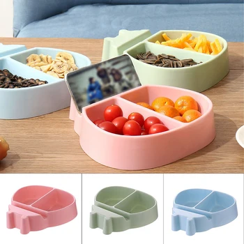 

Ladybug Shape Snack Bowl Plastic Snack Storage Box Seeds Nuts And Dry Fruits Storage Box Plate Dish Organizer With Phone Holder