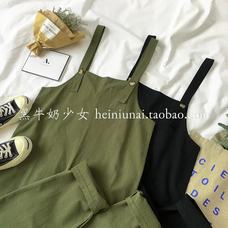 Комбинезоны женские длинные Комбинезоны карго женские s BF Harajuku корейский стиль студенческие Универсальные высококачественные винтажные шикарные свободные милые новые