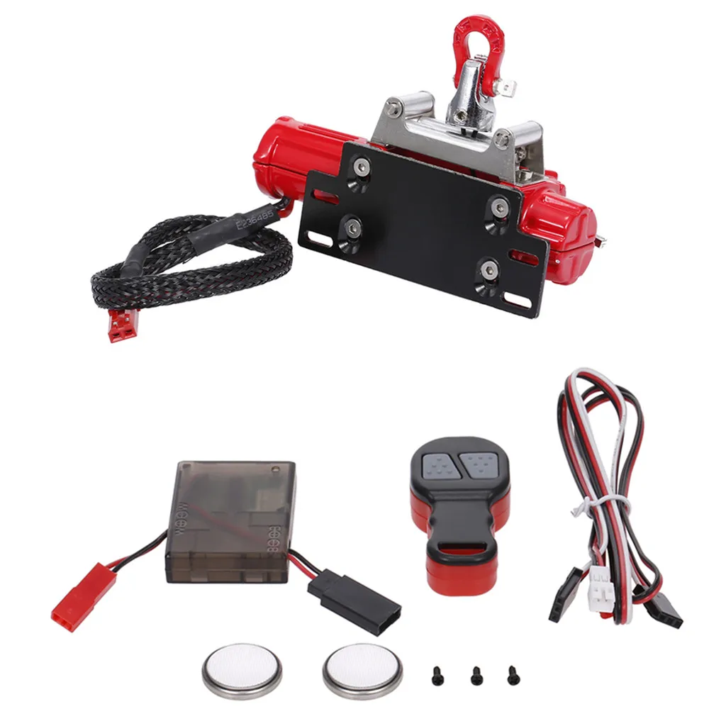 

Metal Automatic Winch Wireless Remote Controller System for 1:10 RC Crawler Car Axial SCX10 90046 Traxxas TRX4 Redcat