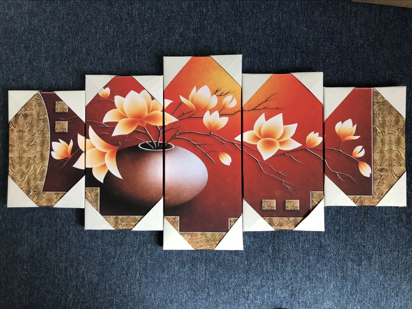 Современный дом один африканский женский холст с золотыми губами художественная