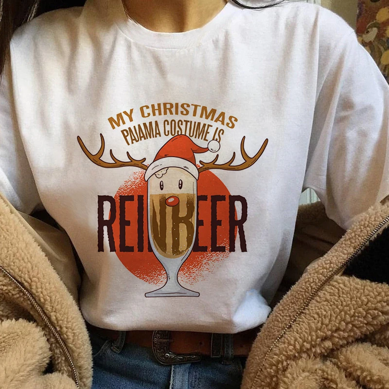 Women T Shirt Plaid Truck Tree Print Christmas Trees New Year T-shirt Female Short Sleeve O-Neck Casual Ladies Graphic Tees Tops