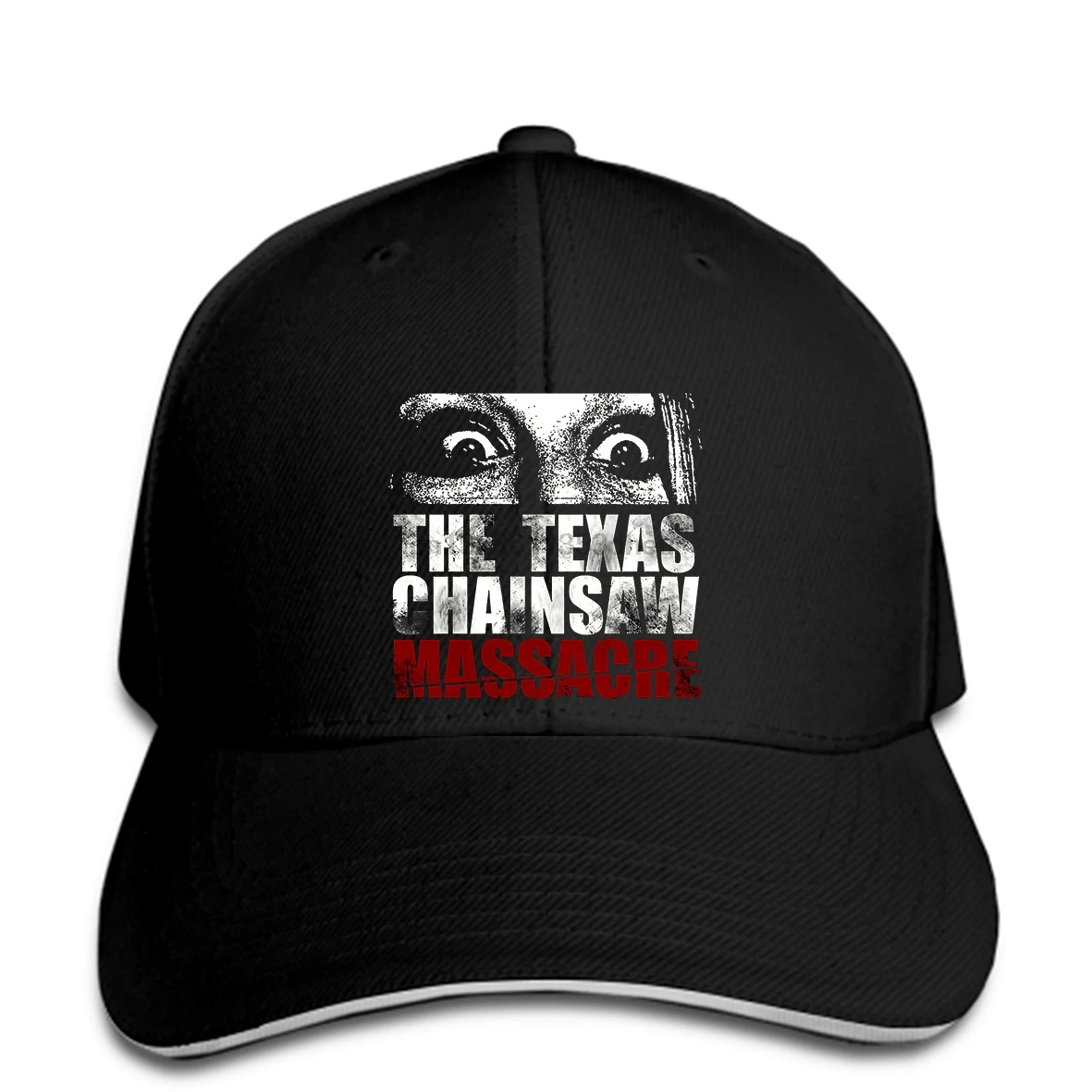 Техас бензопилы резня надписью «Don't LOOK сейчас облегающее трикотажное snapback шляпа с остроконечным
