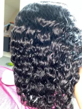 Pelucas de cabello humano peruano para mujeres negras, postizo de ondas profundas con cierre de encaje, 4x4