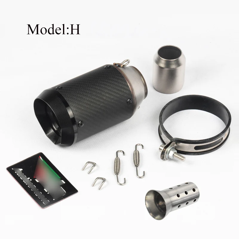 Universal 51MM Motorcycle Short Exhaust Pipe With DB Killer Muffler Pope Motorbike Modified Tail TipS Tube For Yamaha Honda KTM - Цвет: H