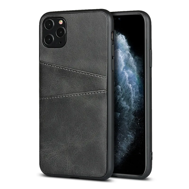 

For Iphone 11 Pro Max leather wallet Card Slot Back Cover For Iphone 11 11 Pro 11 Pro Max Anti-fall shockproof Case Cover