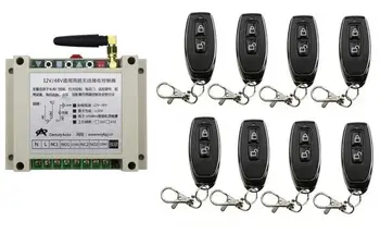 

DC12V 24V 36V 48V 10A 2CH 2Channe RF Wireless Remote Control Switch teleswitch With 8pcs Transmitter For Learning code