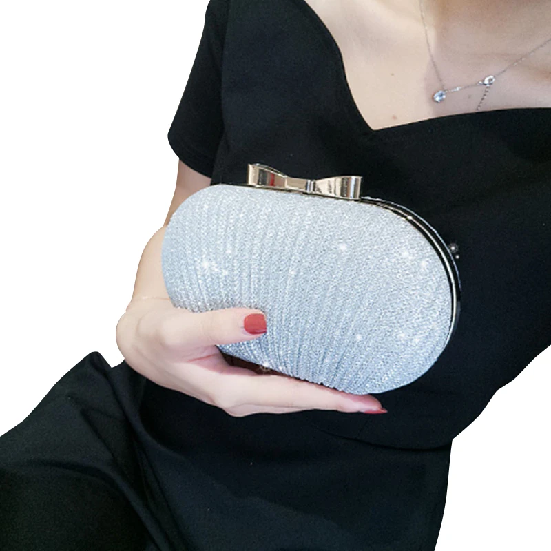 Günstige JHD Hochzeit Braut Perlen Frauen Abend Tasche Kette Schulter Handtaschen Elegante Strass Clutch Abend Tasche Ei Form Tag Clut