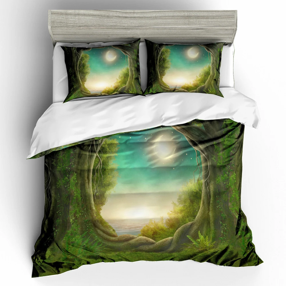 

Bedding Set Fantasy Reactive Printing For Home Duvet Cover Set With Pillowcase 2/3Pcs Queen King 11 Sizes Luxury Home Textile