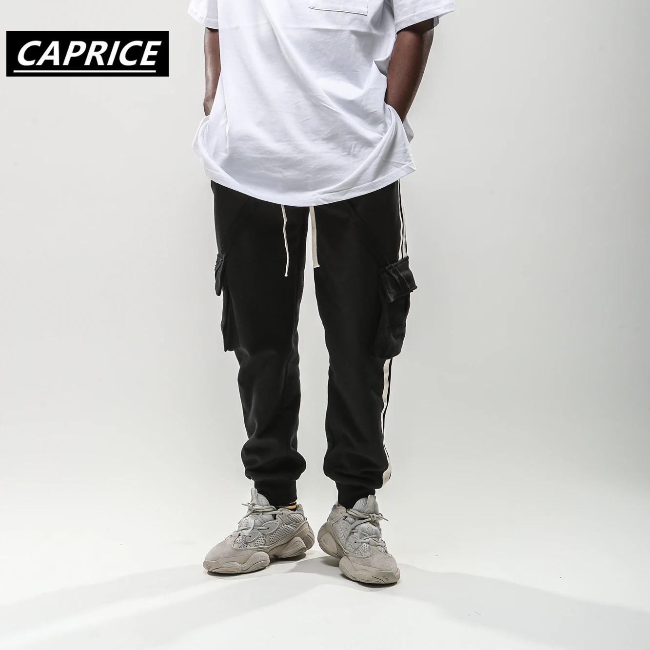 CAPRICE карманные грузовые шаровары, штаны для бега спортивные Штаны в стиле «хип-хоп» Повседневное мешковатые спортивные штаны уличная мода брюки hipster брюки
