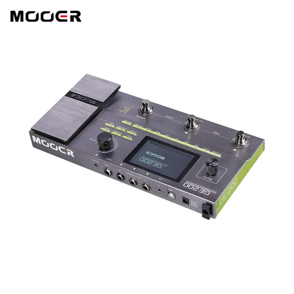 MOOER GE200 Amp моделирование мульти-процессор эффектов цифровая Гитара педаль эффектов 55 модели усилителя 70 эффектов 52 второй петлер