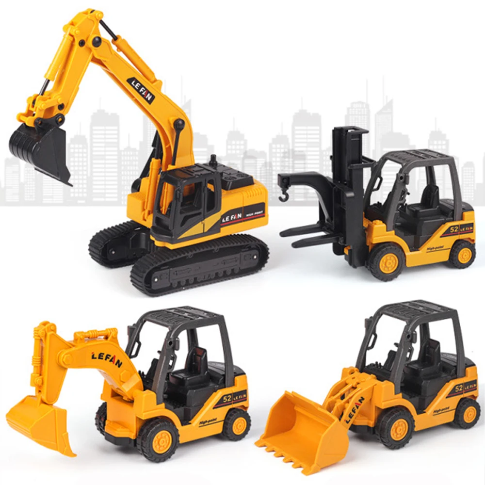 4 шт. симулятор инженерный грузовик экскаватор-погрузчик модель Классическая