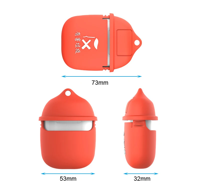 Креативный силиконовый Bluetooth беспроводной чехол для наушников модный защитный чехол для AirPods 2 зарядная коробка с крючками